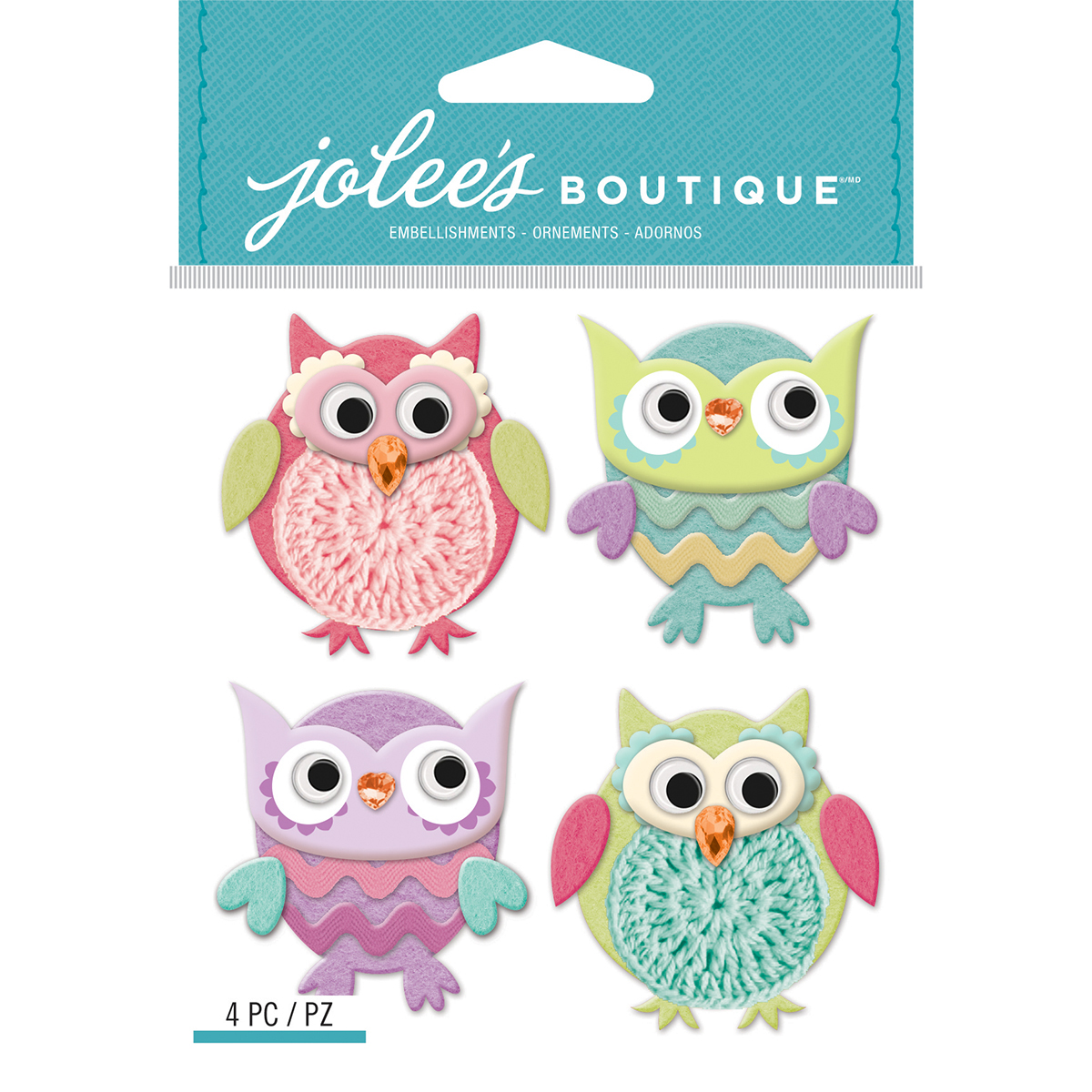 Jolee's Boutique Dimensional StickersCutesy Owls