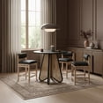 thumbnail image 2 of Meridian Furniture Butterfly 36" Black Solid Wood And Cane Counter Height Table, 2 of 9