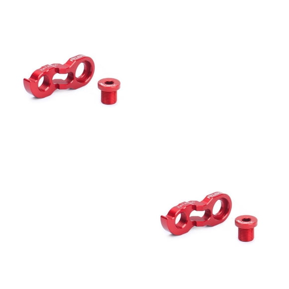 Yuarrent RISK Hanger Extender Kit Convertidor Suspensión de volante resistente al desgaste Cassette Gear Tail Hook Extender Rueda libre Gancho Rojo 2piezas