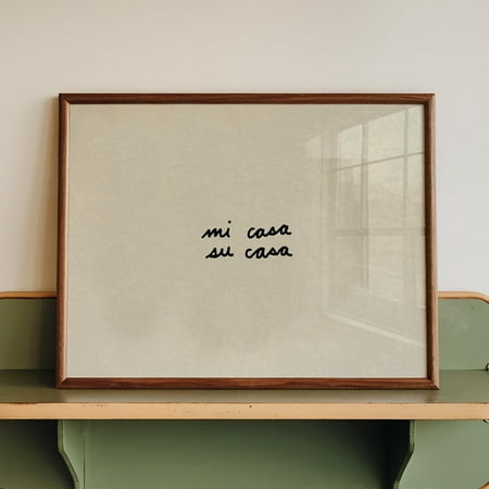 Mi Casa Su Casa Print: Typography Poster, Trendy Home Decor UNFRAMED PAPER POSTER, Home Decor, Vintage Gift, Living Room Dercor