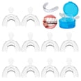 thumbnail image 3 of MySmile 10pcs Teeth Whitening Trays for Teeth Whitening Gel, Dental Thermoplastic Mouth Guard Trays with Blue Hygiene Case Moldable Mouth Night Guard, 3 of 8