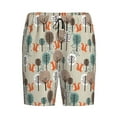thumbnail image 3 of Picia Squirrels and Trees Pajama Shorts for Men, Men's Pajama Bottoms, Sleepwear,Short Pajama Pants-4X-Large, 3 of 9