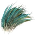 thumbnail image 5 of 40PCS Peacock Feathers 10-12 Inch, Green Peacock Eye Tail Feathers and Sword Feathers for DIY Crafts Art Halloween Mardi Gras Costume Wedding Home Party Christmas Decorations, 5 of 7
