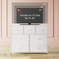 thumbnail image 3 of White Dresser, Modern Simple Cabinet with Storage Drawers, Media Gaming Stand for Living Room, Bedroom, 3 of 6