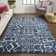 thumbnail image 6 of Feizy Remmy Transitional Geometric, Blue/Ivory, 5' x 8' Area Rug Easy Care Stain Resistant Fade Resistant Farmhouse Floor Rug for Living room Bedroom, 6 of 7