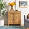 thumbnail image 5 of Walker Edison Modern Storage Accent Cabinet, Heritage Oak, 5 of 11
