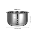thumbnail image 2 of Raindrops Casserole Intérieure pour Cuiseur Électrique en Acier Inoxydable, Remplacement de Cuiseur à Riz, Doublure Plaquée Argentée, 2 of 6