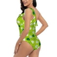 thumbnail image 4 of Honeii St Patrick's Day7 for women's one-piece swimsuit featuring a chic one-shoulder design experience elegance and style in the water-Large, 4 of 6