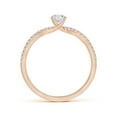 thumbnail image 2 of ANGARA Natural 0.35 Ct. Diamond Classic Engagement Ring in 14K Rose Gold for Women (Ring Size: 4), 2 of 10