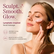 Beauty by Earth Rose Quartz Facial Roller - Best Face Roller and Skincare Tool for Facial Massage, Quality Pink Stone Face and Neck Roller, in Magnetic Gift Box (1 pack)