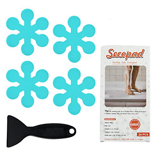 Secopad Bathtub Stickers NonSlip, 24 PCS Safety Shower Treads Adhesive