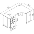 thumbnail image 5 of Bush Business Furniture Cubix Right Corner Desk w/Mobile File Cabinet Slate/White Spectrum, 5 of 8