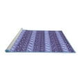 thumbnail image 2 of Ahgly Company Machine Washable Indoor Square Abstract Blue Modern Area Rugs, 8' Square, 2 of 4