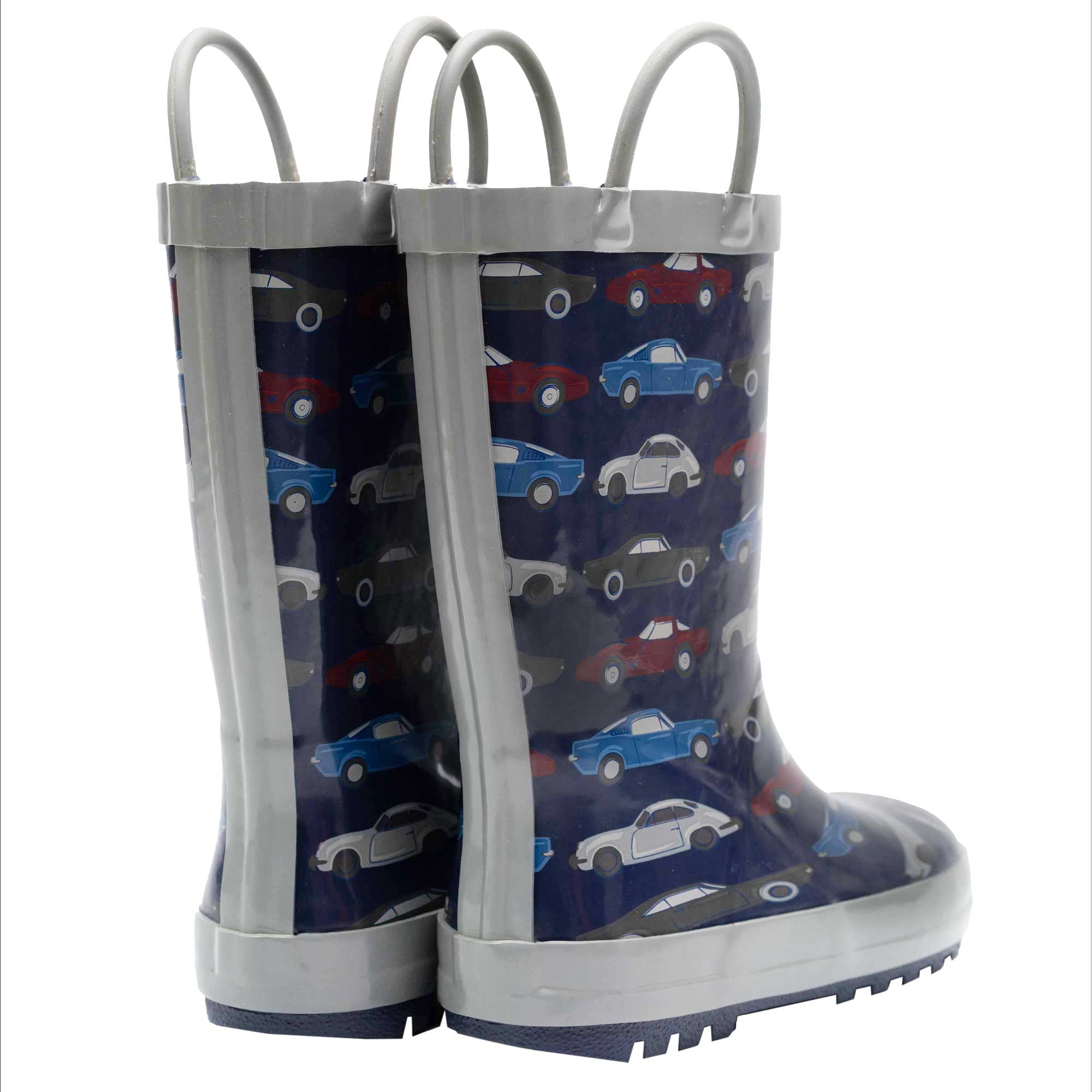 Hudson Baby Boy Rain Boots, Vintage Cars, 11 Toddler