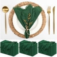 thumbnail image 1 of 36 Pack Green Cloth Napkins Cotton Linen Napkins 16 x 16 Inch Green Napkins Cloth Handmade with Fringe Soft Napkins Cloth Washable Rustic Dinner Napkins Cloth for Wedding Party Dinner Table, 1 of 7