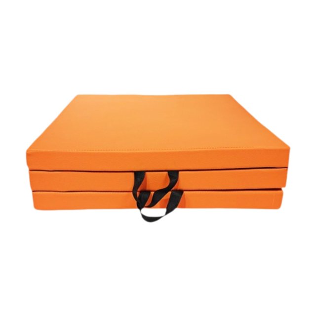 Tres plegable de ejercicio plegable Mat de ejercicio Core Traking Piso protector para mujeres Mat de equilibrio de gimnasia plegable para mujeres Naranja