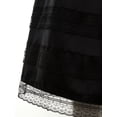 thumbnail image 6 of Zaldita Womens Long Satin Half Slip Elastic Waist Lace Trim Underskirt Petticoat for Under Dresses Black XXL, 6 of 7