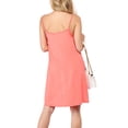 thumbnail image 4 of Doublju Women's Front Pleated Camisole Tank Flare Tunic Dress with Pockets (S-3X), 4 of 4