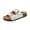 Beige, variant on Womens Sandals Cork Footbed Adjustable Buckle Slip On Flat Mules Studded Open Toe Summer Sandals for Casual Walking, Outdoor Comfort Flatform Shoes Beige US 5.5
