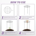 thumbnail image 3 of Plant Support Grow Through Grid Grow Through Hoops, Metal Flower Plant Brace Support Ring for Heavy Blossom 14"x18", 3 of 7