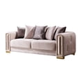 thumbnail image 2 of Pemberly Row Thick Velvet Fabric 2Pc Living Room Set Made With Wood in Beige, 2 of 10