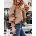 thumbnail image 3 of INFITTY Womens Sweaters Oversized Batwing Sweater Long Sleeve Pullover Ribbed Knitted Casual Tops Sweater, 3 of 6