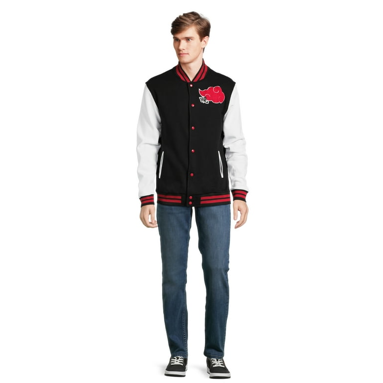 Naruto Shippuden Men s Big Men s Akatsuki Letterman Jacket Sizes S 2xl Black