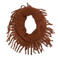 thumbnail image 1 of StylesILove Foulard Mini Tube d'Hiver Chaude pour Femmes à Deux Tons avec Franges (Taille Unique, Rouille), 1 of 4