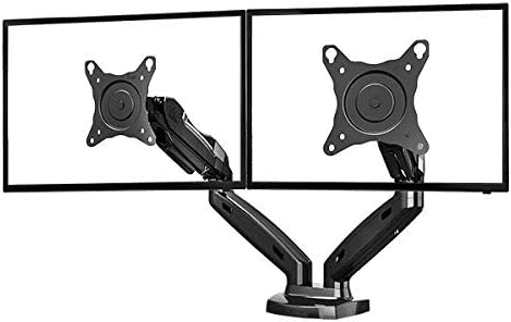 REHISK Ergonomic Dual Monitor Mount for Maximum 32" Screen