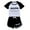 Black, variant on Kids Summer Outfits Letter Short Sleeve T-Shirt Tops and Shorts Girls 2 Piece Outfits Girls Size 7-8 Years Clothes Cute&nbsp;Girl&nbsp;Clothing