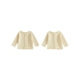 thumbnail image 2 of BemeyourBBs Baby Girls Long Sleeves Sweater Solid Color Button Infant Cardigan, 2 of 9
