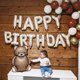 thumbnail image 5 of Globos de cumpleaños con forma de dagelar, color beige, crema y blanco, 40 cm, 5 of 8