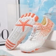 thumbnail image 4 of Zapatos Playa para Hombres Y Mujeres Zapatos Descalzos Zapatos Antideslizantes para Rastrear Ríos Zapatos Pesca Zapatos para Nadar Junto Al Mar [560] (Blanco Naranja 40), 4 of 9