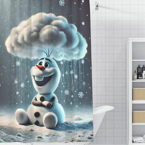 Olaf Shower Curtain 35*70.8 Inches Waterproof And Durable Vivid Patterns Instantly Elevates Bathroom Style