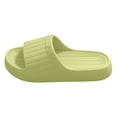 thumbnail image 4 of Platform Slides for Men Women Lightweight Indoor Home Slip on House Slippers Casual Antislip Bathroom Shower Shoes Summer Outdoor Beach Shoes Green Size 6, 4 of 4