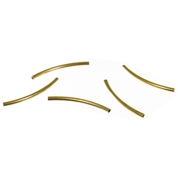 Craft County Curved Tube Beads – Multiple Sizes, Colors, and Pack Sizes – Jewelry Connector
