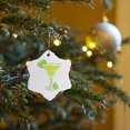 thumbnail image 7 of 3drose, a Lime Margarita Mixed Drink Design for Any Fun Party., 3 inch Snowflake Porcelain Ornament, 7 of 7