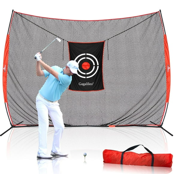 Filets d'Entraînement de Golf pour Frapper pour la Conduite dans la Cour Arrière Robustes pour Hommes Véritables Balles de Golf d'Intérieur Frapper Lancer Filets de Conduite pour Utilisation Intérieure Extérieure au Garage Entraînement de Swing de Golf Cages d'Impact avec Cadre et Filet
