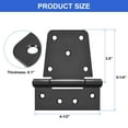 thumbnail image 2 of Gate Hinges 3.5 Inch 4 Pack, Iron Door Hinges with Screws for Wood Sheds, Barns, Wood Fences, and Swing Doors, 2 of 6