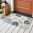 thumbnail image 5 of Summer Marine Life Washable Area Rug 2 x 3 ft Graffiti Coral Shell Conch Sea Blue Starfish Linen, Soft Non Slip Rugs Stain Repellent Indoor Felt Carpet for Living Dining Room Bedroom Home Office, 5 of 9