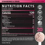 Nutrex Research IsoFit Strawberries and Cream – 100% Whey Protein Isolate Powder for Lean Muscle, Recovery & Strength Support 30 Servings