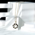 thumbnail image 3 of Rosec Jewels Real Black Spinel Eternity Pendant Necklace for Women - AAA Grade - Black and White Necklace with Jewelry Box, 18K Yellow Gold, 3 of 7