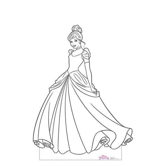 Color Me Cinderella Standee Cardboard Cutout Stand Up, 5ft