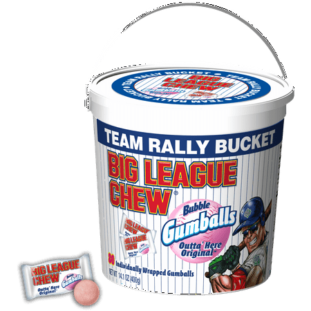 Big League Chew Bubble Gum Big League Chew Original Bubble Gumballs, 14.1 Ounce - 80 per pack -- 12 packs per case. ()