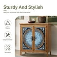 thumbnail image 2 of Alpha Joy 2-Door Accent Cabinet with Blue and White Porcelain Pattern, Entryway Cabinet with Shelves, Blue & White, 2 of 15