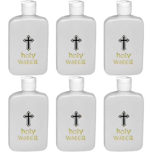 Jiibva Plastic Holy Water Bottles Church Holy Water Bottles Easter Cross Holy Water Bottle Refillable Water Bottle for Baptism And Exorcism