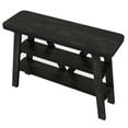 thumbnail image 5 of Wicks 2-Shelf Wood Reclaimed Black Oak Console Table, 5 of 7