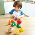 thumbnail image 5 of Hape: Farm Shop Vegetables - 7pc, Wooden Food Play Set, Knife & Velcro Stick Together Veggies, Cut In Half, Kitchen Pretend Play Toy, Kids Ages 3+, 5 of 9