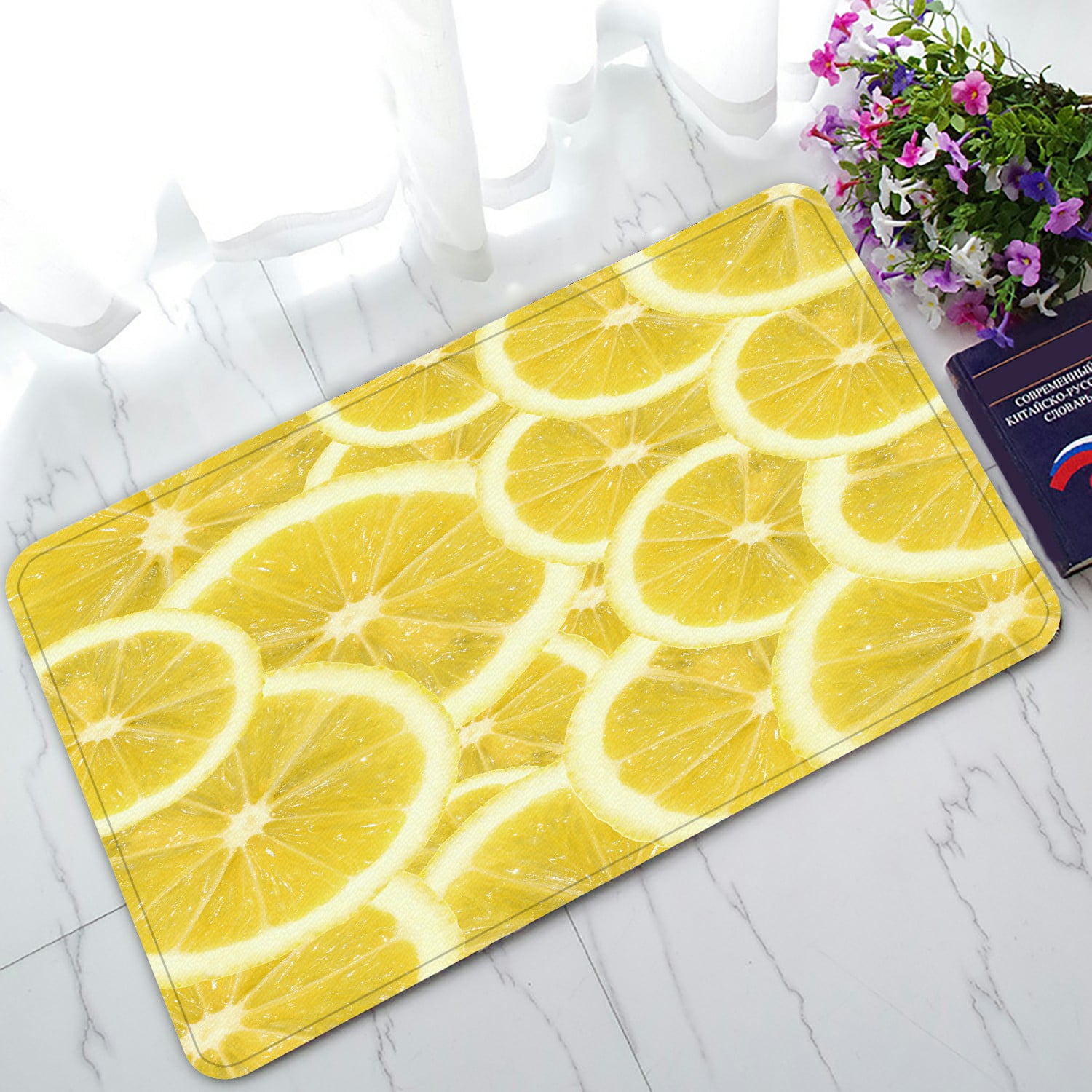 ABPHQTO Fresh Yellow Lemon Doormat Entrance Rug Area Rug Floor Mat Home