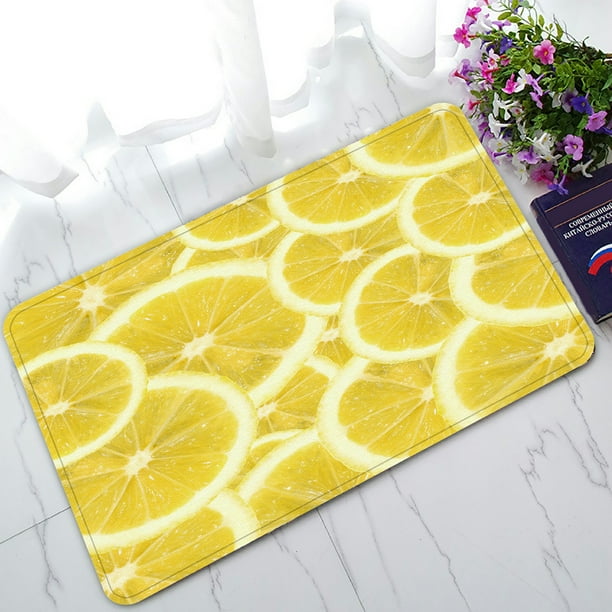 ABPHQTO Fresh Yellow Lemon Doormat Entrance Rug Area Rug Floor Mat Home ...